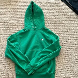 Champion Reverse Weave Pullover Hoodie, Green, XS